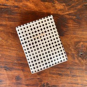 Fossil Black Polka Dot Passport Cover/Travel Wallet
